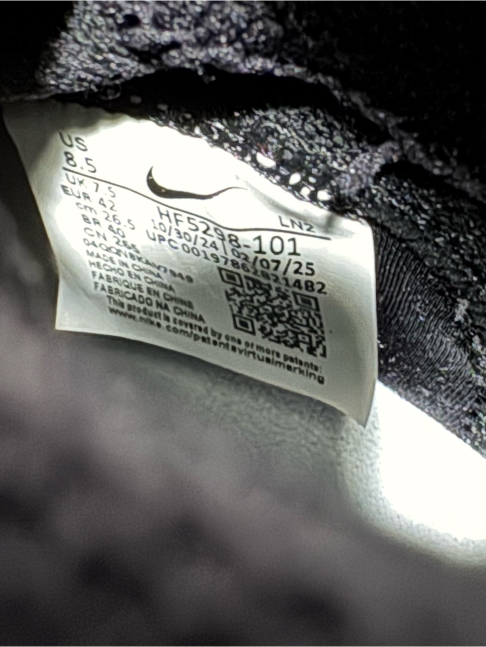 Nike Air Diamond Turf 93 TD White/Black Football Cleats HF5298-101 Mens Size 8.5 - Picture 11 of 11